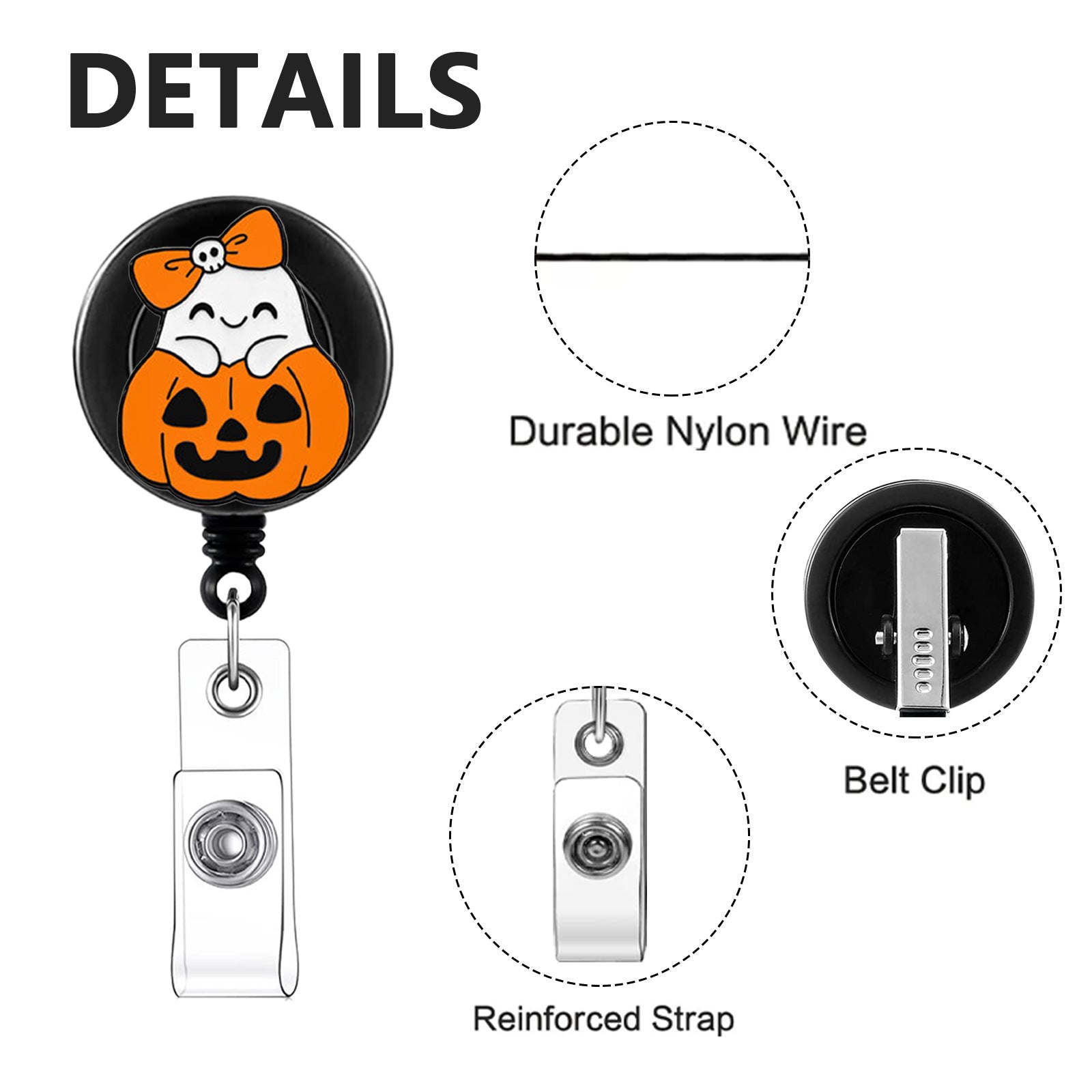Wholesale  pink retractable rotating badge scroll